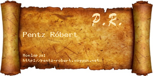 Pentz Róbert névjegykártya