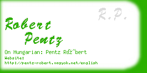 robert pentz business card